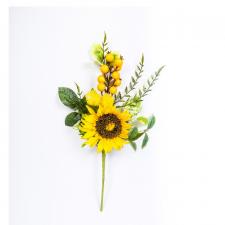 SUNFLOWER SPRAY WITH BERRIES, 18 IN 
